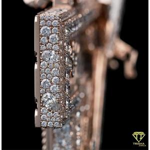 Pendentif Lettre Personnalisé en Argent Sterling 925 avec Sertissage de Diamant de Laboratoire de Qualité Supérieure - Product Image 2