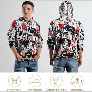 Sublimación Sudadera con capucha Streetwear Hombres Mujeres Sudadera con capucha de impresión digital de gran tamaño Street Hip-Hop Pullover - Product Image 4