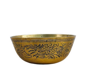 Cuenco de servicio de latón de estilo real hecho a mano para la experiencia gastronómica tradicional y la decoración decorativa del hogar festivo de la boda - Product Image 3