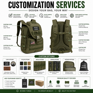 Sac à dos tactique imperméable personnalisé de 25 L, sac de randonnée compact, sac de chasse, sac de sport léger, sac de voyage de jour en plein air, logo personnalisé OEM - Product Image 6