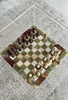 Jeu d'échecs décoratif pour la maison, échiquier de table, décoration de table basse, jeu élégant, cadeau, base en bois