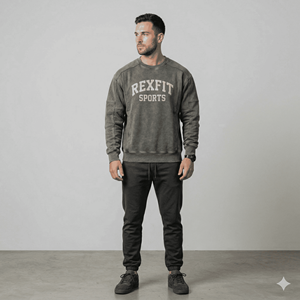 Nouveau sweat-shirt ample d'été en coton épais, personnalisable avec logo, respirant pour homme - Product Image 1