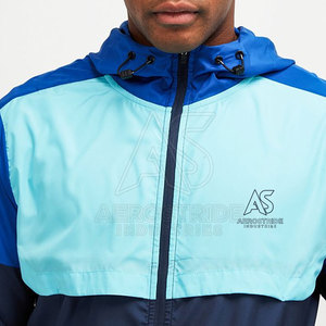 Breathable Hooded Canvas <b>Men</b> Windbreaker <b>Jacket</b> Casual Winter Eco-Friendly <b>Lightweight</b> Front Logo in Reasonable Price - Product Image 5