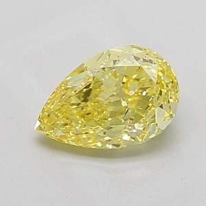 เพชร IGI Certified 2 กะรัต สีเหลือง Fancy Vivid รูปทรงลูกแพร์ ขัดเงาอย่างดี พลอยเม็ดเดี่ยว วัสดุสำหรับทำเครื่องประดับหรูหรา - Product Image 1