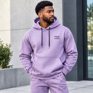 Sweat-shirt à capuche minimaliste pour homme, couleur unie, coupe classique, pour une mode quotidienne moderne et un style décontracté - Product Image 5