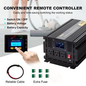 3000W modificato onda sinusoidale Inverter Display LCD telecomando indicatore LED DC 24V AC 120V convertitore per camion da viaggio - Product Image 4