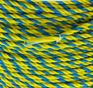 Cuerda <span class=keywords><strong>de</strong></span> Polipropileno <span class=keywords><strong>de</strong></span> Alta Resistencia a la Rotura, Color Azul <span class=keywords><strong>y</strong></span> Amarillo, para Transporte <span class=keywords><strong>de</strong></span> Cables, Cuerda Telstra para Embalaje - Product Image 3