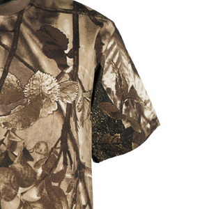 T-shirt de chasse camouflage pour homme, manches courtes, respirant, polyester, vêtements d'extérieur, motif imprimé, saison printemps - Product Image 3