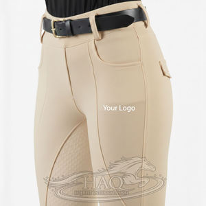 Leggings de Equitación para Mujer, para Todas las Temporadas, Tela Elástica, Agarre de Silicona, Ajuste Cómodo - Product Image 1