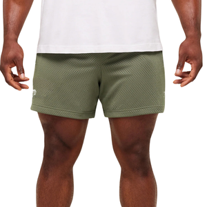 Pantalones Cortos Deportivos de Malla Transpirable para Hombre, 5 Pulgadas, para Gimnasio, Entrenamiento, Color Verde GS Grounded - Product Image 1