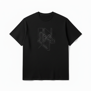T-shirt à manches courtes pour homme, col rond, noir, avec impression sur le devant, coupe classique, décontracté, respirant, 100% coton, tissu canvas - Product Image 1