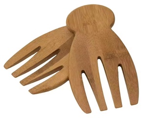 Utensilios de Bambú Ecológicos para Ensaladas, Cubiertos de Madera Prácticos para Servir Ensaladas, Tenedor Delarchi - Product Image 4