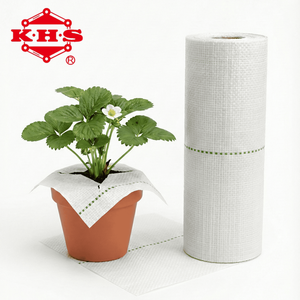 Tissu de contrôle des mauvaises herbes respirant pour l'agriculture en gros, rouleau de couverture de sol en plastique blanc réfléchissant, perméable, anti-herbe - Product Image 1