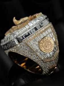 Stylish <b>Men</b> <b>Ring</b> Jewelry Custom Made <b>Rose</b> <b>Gold</b> Moissanite Diamond Championship <b>Ring</b> With Custom LOGO - Product Image 3