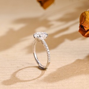Anillo Solitario de Moissanita Brillante con Corte Hexagonal de 7MM, Plata 925 Original, Regalo Ideal para Cumpleaños o Aniversarios para tu Pareja - Product Image 3