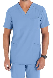 OEM High Quality Latest Design Men Scrub <b>Tops</b> Adjustable Wholesale Breathable <b>Top</b> Ranking Product Men Scrub <b>Tops</b> for Adult - Product Image 2