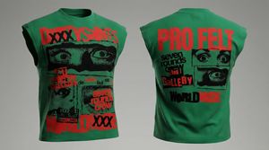 Camiseta Personalizada con Logotipo, Diseño Vintage, Impresión Digital, Sin Mangas, Estilo Urbano, Hip Hop, Transpirable, Sólida, Informal para Hombre - Product Image 4