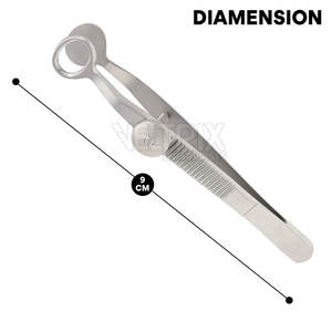 Pinzas Chalazion Ovaladas de Calidad Superior, Accionamiento Manual, 12 x 14 mm, 98 mm de Longitud, Para Uso Quirúrgico - Product Image 4