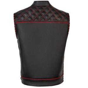 2026 Custom Racing Jersey Motorcycle Vest Men Genuine <b>Leather</b> <b>Sleeveless</b> Riding <b>Jacket</b> Waterproof Windproof Protective Gear - Product Image 3