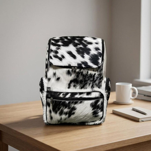 Mochila con estampado animal de piel sintética, 15 pulgadas, con múltiples bolsillos, mochila unisex para el día a día, estilo moderno para todas las estaciones - Product Image 2