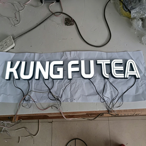 Outdoor Acrylic Stainless Steel Frontlit Backlit <b>LED</b> <b>Sign</b> Board Logo Glowing Font Shop <b>Sign</b> 2700K Warm White Easy - Product Image 2