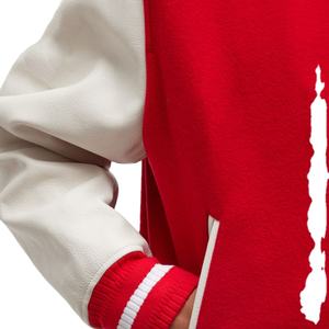 Chaqueta de béisbol con mangas liso de cuero de alta calidad personalizada al por mayor para hombre Letterman Varsity 2026 - Product Image 6