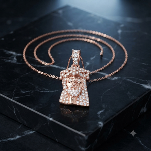 925 Silver Natural Diamond Religious Bling Hip Hop Custom Unisex Rapper's Iced Jesus Face Head Christ Necklace Fine <b>Pendants</b> - Product Image 6