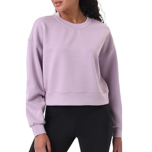 Sudadera Personalizada para Mujer, Cuello Redondo, Estilo Casual, Holgada, 100% Algodón, Felpa, Talla Grande, Precio Económico al por Mayor - Product Image 1