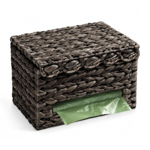 Dispensador de bolsas de supermercado de plástico y nailon de jacinto de agua tejido, precio económico, dispensadores de bolsas de basura naturales. - Product Image 1