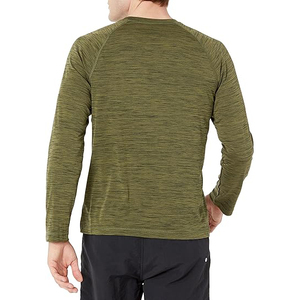 Camiseta de Manga Larga para Hombre, Protección Solar UPF 50, Secado Rápido, Color Verde Jaspeado, para Natación y Surf - Product Image 2