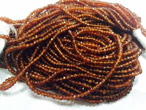 ลูกปัดพลอยเฮสโซไนต์การ์เนตทรงรอนเดลล์เจียระไนธรรมชาติ สำหรับทำเครื่องประดับ คุณภาพสูง - Product Image 4