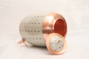 Premium Pure <b>Copper</b> Water Dispenser with Hand-Painted Floral Design Matka Pot with Leak-Proof Brass Tap for Home And Office - Product Image 5