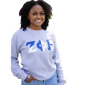 เสื้อสเวตเตอร์ผู้หญิงปักลาย Zeta Phi Beta คอวี แขนยาว ผ้าฟลีซหนานุ่ม อุ่นสบายสำหรับฤดูหนาว ขายดี - Product Image 5