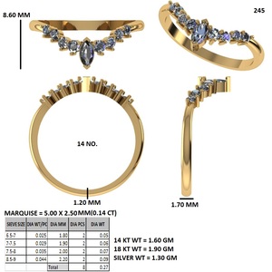 Bague d'éternité en or rose avec diamant de laboratoire taille émeraude, fine et empilable, pour mariée, anniversaire, bijou raffiné, cadeau pour femme - Product Image 4