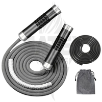 Cordon de saut en PVC léger, réglable en longueur, avec poignées en acier, métal, plastique et caoutchouc, de haute qualité, durable, professionnel, avec logo personnalisé
