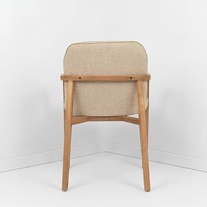 Fauteuil de salle à manger en teck recyclé rembourré en bois massif pour importateurs et distributeurs de meubles en Indonésie - Product Image 5