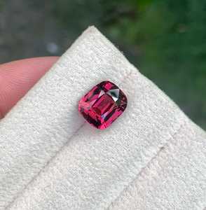 Natural Rhodolite Garnet <b>Cushion</b> Cut Red Loose Gemstone Zubeda Gems Third Party Appraisal 5MM Hole Diameter for Jewelry Making - Product Image 4