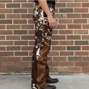 Men Custom Cowhide <b>Leather</b> Pants <b>Plus</b> <b>Size</b> Breathable Quick Dry Motorcycle Riding <b>Trousers</b> Genuine <b>Leather</b> Sportswear Wholesale - Product Image 3