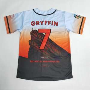 Camiseta de Béisbol Sublimada Personalizada, Bordado Personalizado, Diseño Totalmente Personalizado, Transpirable, Talla Grande, Ropa Deportiva Unisex para Equipos - Product Image 6