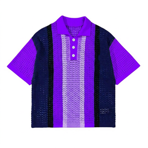 <b>Men's</b> Knitted <b>Leopard</b> <b>Print</b> for <b>Shirt</b> Short Sleeve Breathable Quick Dry Color Blocked Hip Hop Design ODM - Product Image 3