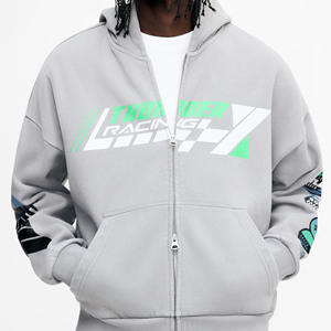 เสื้อฮู้ดซิปผู้ชาย ผ้าเจอร์ซีย์ 360 กรัม โพลีเอสเตอร์/คอตตอน ซักแล้ว ระบายอากาศได้ดี ทรงโอเวอร์ไซส์ เป็นมิตรต่อสิ่งแวดล้อม - Product Image 1