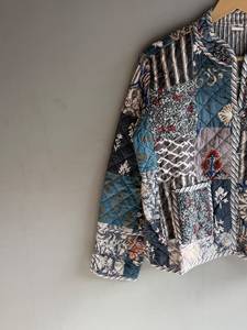 Chaqueta Acolchada Floral para Mujer, Cuello Mao, Manga Larga, Otoño, Largo Regular, Estampada, Relleno de Poliéster, Forro de Algodón, REGALO - Product Image 2
