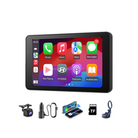 Reproductor Multimedia 4K con Pantalla Táctil Inteligente, Carplay, Android Auto, Cámara Dual, FM/BT/DVR/AUX, con 1 Año de Garantía