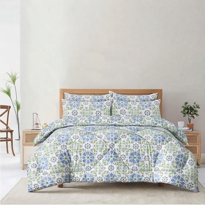Juego de Edredón con Estampado Floral Clásico, 100% Mezcla de Algodón T-150, Transpirable para Todas las Estaciones, Uso Doméstico - Product Image 4