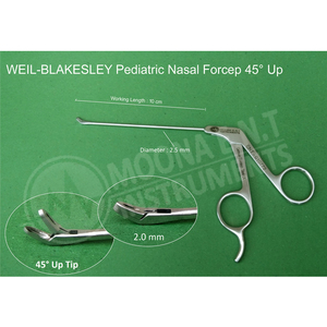 ชุดคีมจับจมูกเด็ก Moona E.N.T Pediatric Weil-Blakesley 3 ชิ้น ปลายตรง 45 องศา 90 องศา อุปกรณ์ผ่าตัดหู คอ จมูก - Product Image 3