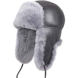 Gorro de aviador de piel sintética suave con orejeras, gorro de invierno tipo trapper, Ushanka rusa, gorro cálido para nieve, unisex - Product Image 2