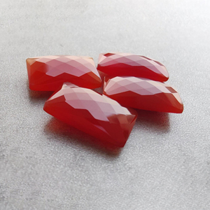 พลอยออนิกซ์สีแดงธรรมชาติทรงบริโอเลตต์ รูปทรงสี่เหลี่ยมผืนผ้า ขนาดเท่ากัน สำหรับทำเครื่องประดับ - Product Image 6