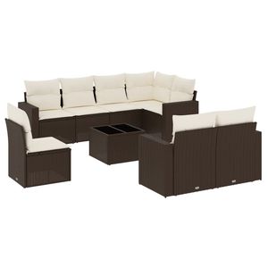 Set Divano da Giardino Marrone 6 Posti in Rattan, Arredamento da Esterno Resistente alle Intemperie, Design Contemporaneo - Product Image 4