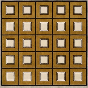 Tapis géométrique à motif carré moutarde, tapis moelleux moderne de luxe, tapis tufté pour salon, chambre à coucher, tapis décoratif pour le sol, style maison - Product Image 6