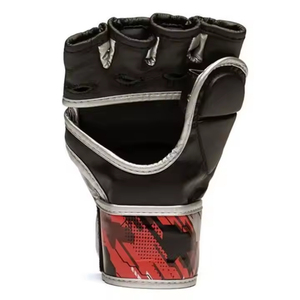 Professional Genuine Leather MMA <b>Gloves</b> Custom Lace-Up High Quality <b>Moisture</b> Wicking Half Finger Men's Boxing <b>Gloves</b> - Product Image 4